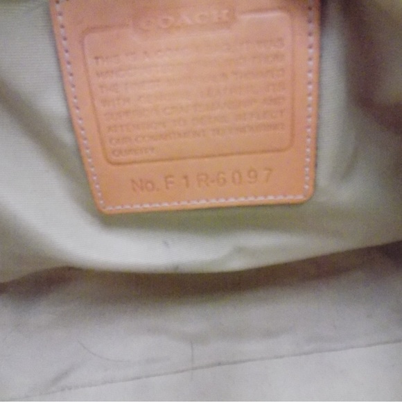 Coach Signature Satchel Handbag Red Brown Leather Trim Designer Purse